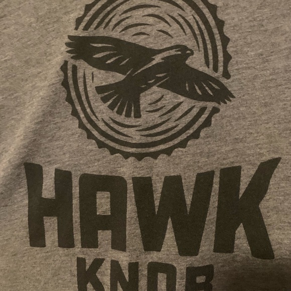 Hawk Knob Appalachian Hard Cider Logo 3/4 Sleeve Top Size M Like New - Picture 3 of 8